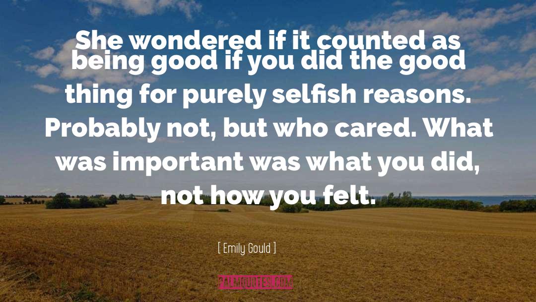 Emily Gould Quotes: She wondered if it counted