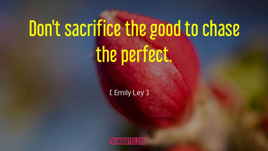 Emily Ley Quotes: Don't sacrifice the good to