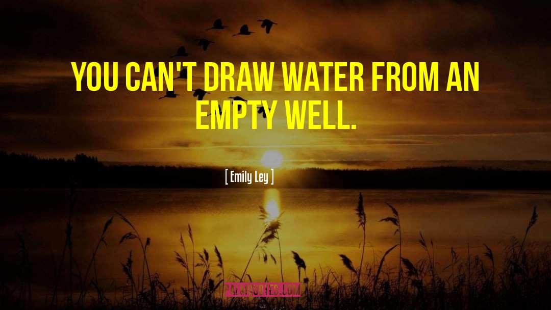 Emily Ley Quotes: You can't draw water from