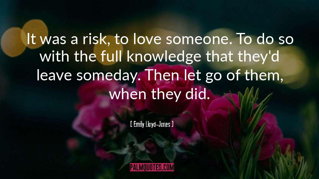 Emily Lloyd-Jones Quotes: It was a risk, to