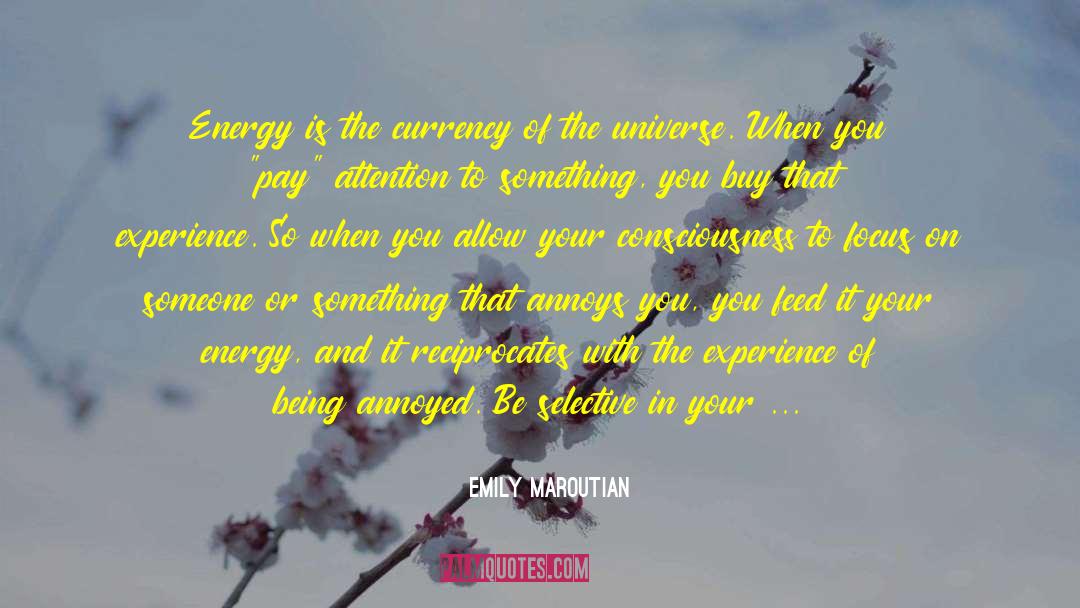 Emily Maroutian Quotes: Energy is the currency of