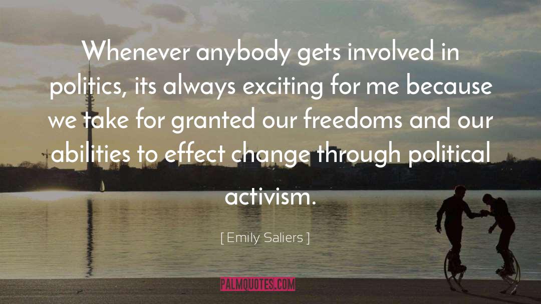 Emily Saliers Quotes: Whenever anybody gets involved in