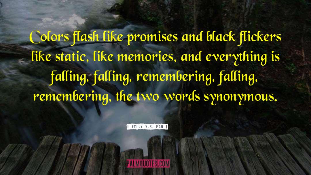 Emily X.R. Pan Quotes: Colors flash like promises and