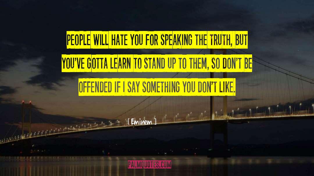 Eminem Quotes: People will hate you for
