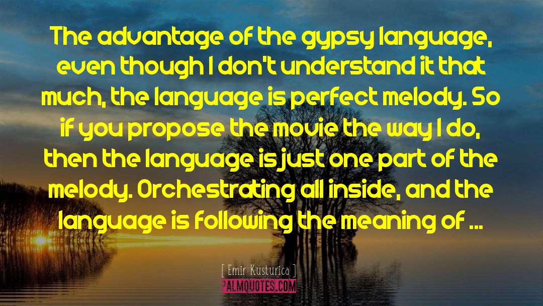 Emir Kusturica Quotes: The advantage of the gypsy