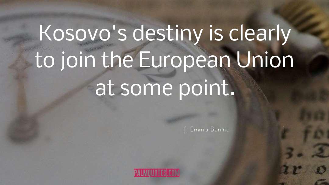 Emma Bonino Quotes: Kosovo's destiny is clearly to