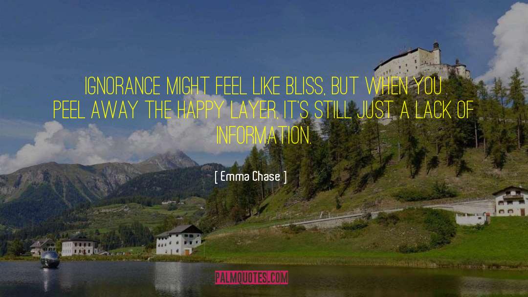 Emma Chase Quotes: Ignorance might feel like bliss,