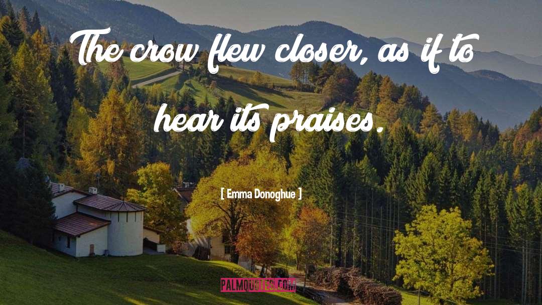 Emma Donoghue Quotes: The crow flew closer, as