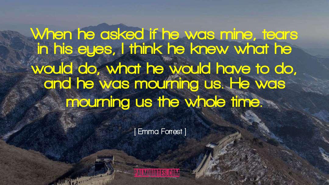 Emma Forrest Quotes: When he asked if he