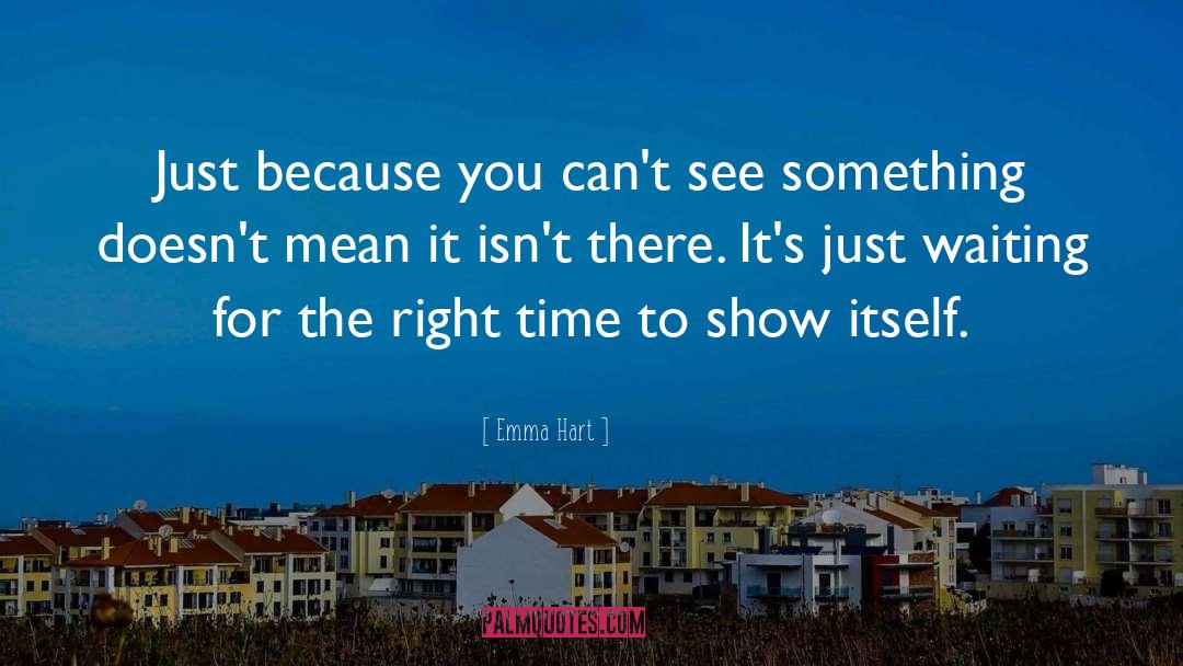 Emma Hart Quotes: Just because you can't see