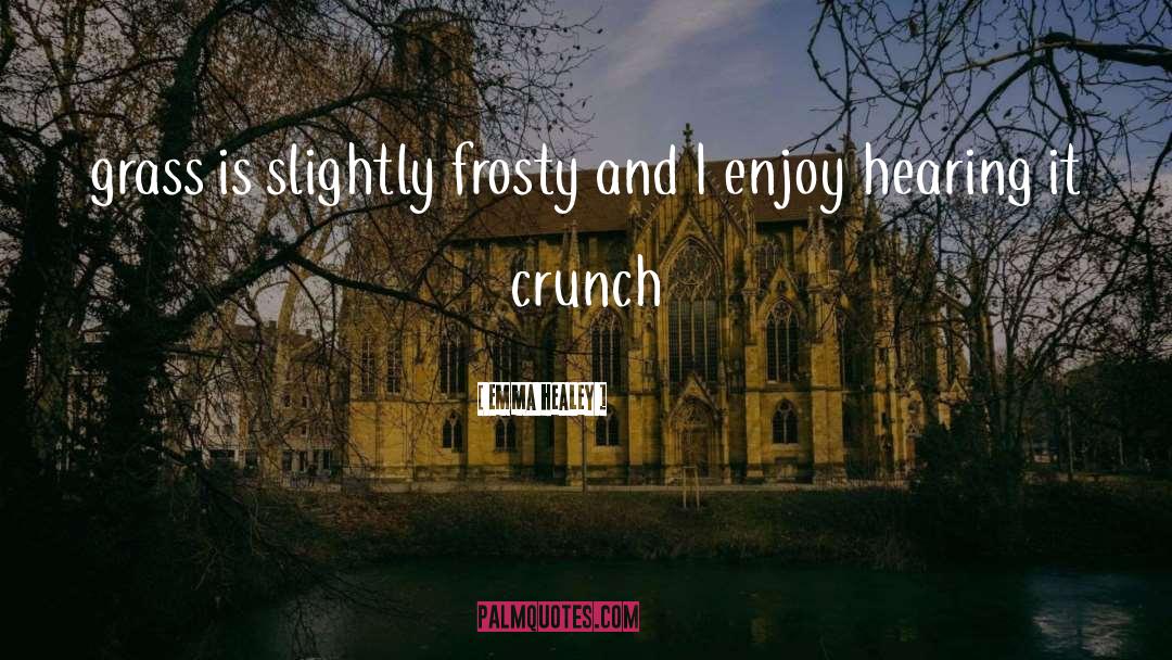 Emma Healey Quotes: grass is slightly frosty and