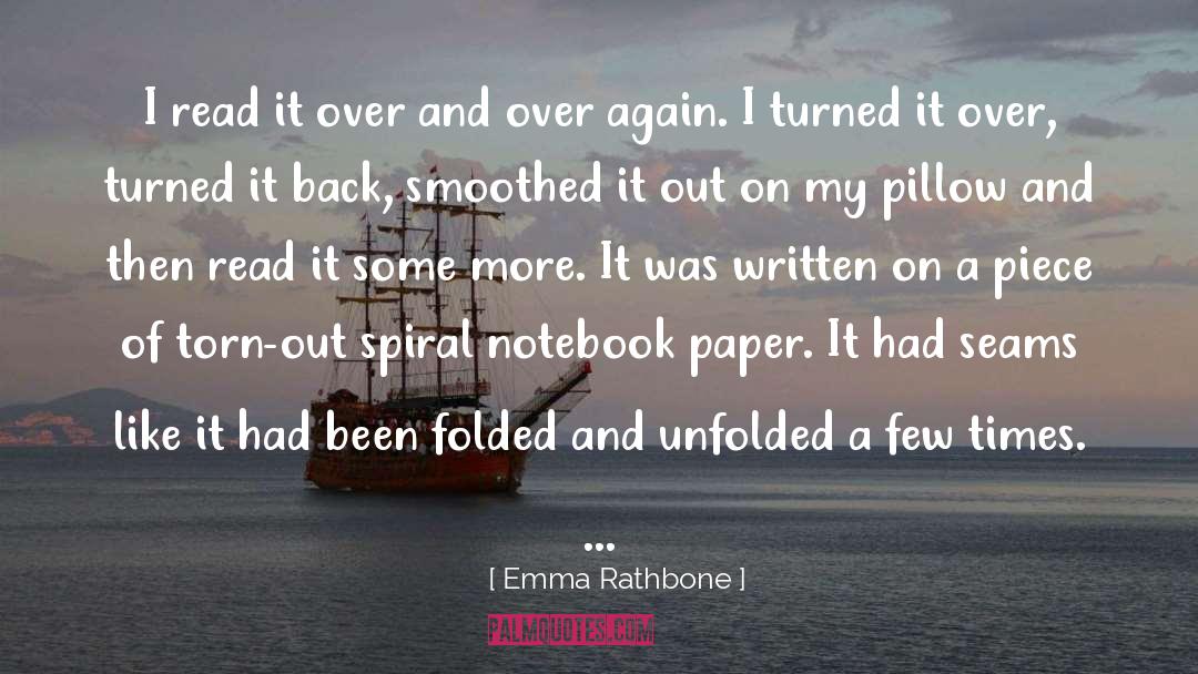 Emma Rathbone Quotes: I read it over and