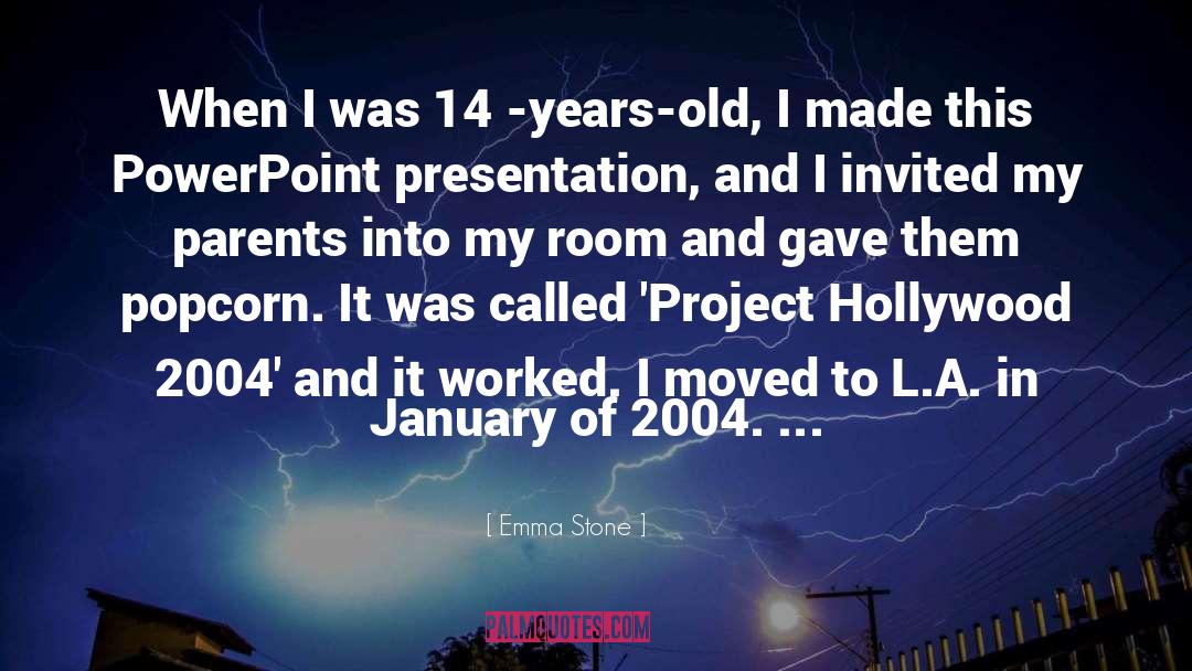Emma Stone Quotes: When I was 14 -years-old,