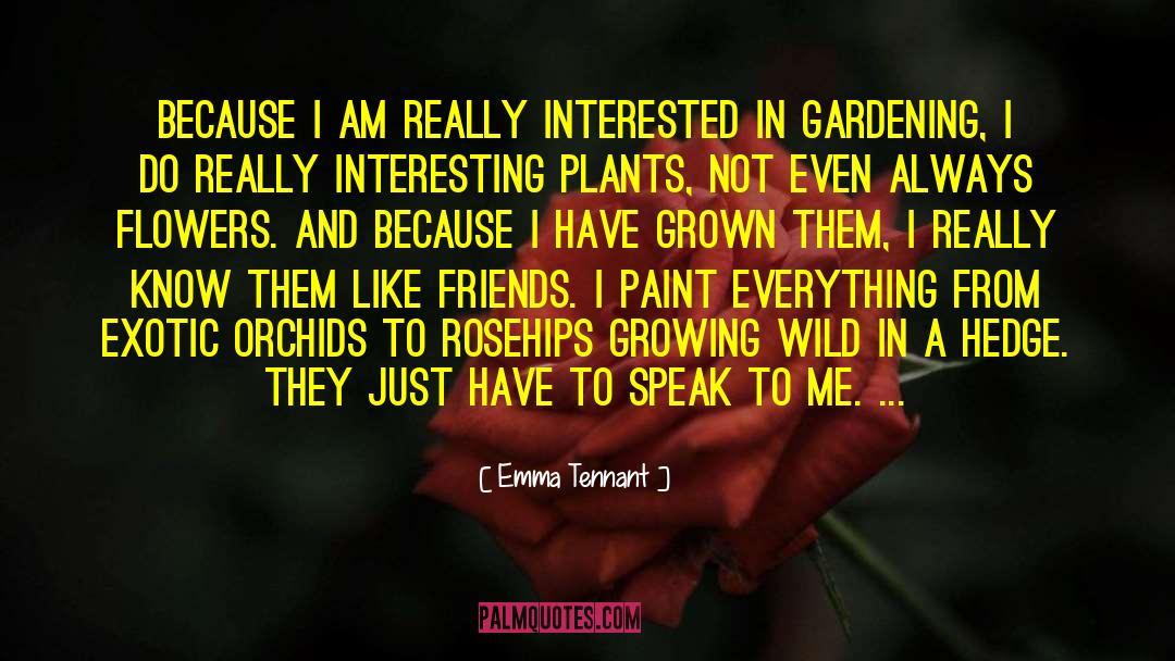 Emma Tennant Quotes: Because I am really interested