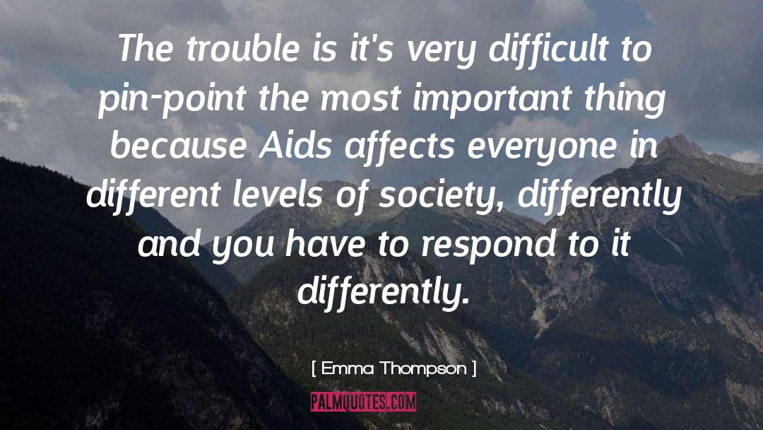 Emma Thompson Quotes: The trouble is it's very