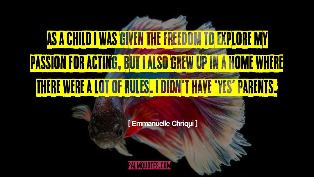 Emmanuelle Chriqui Quotes: As a child I was