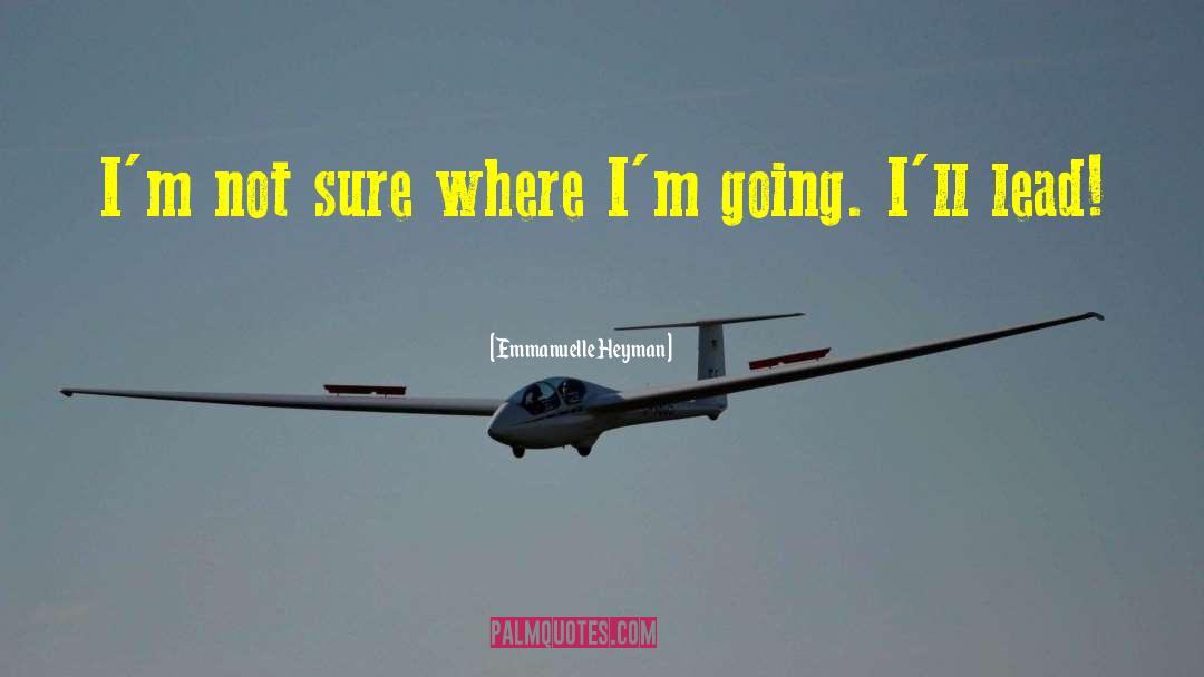 Emmanuelle Heyman Quotes: I'm not sure where I'm