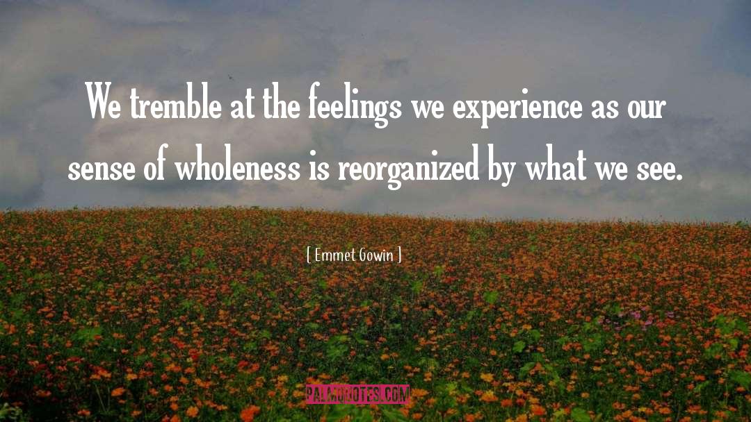 Emmet Gowin Quotes: We tremble at the feelings