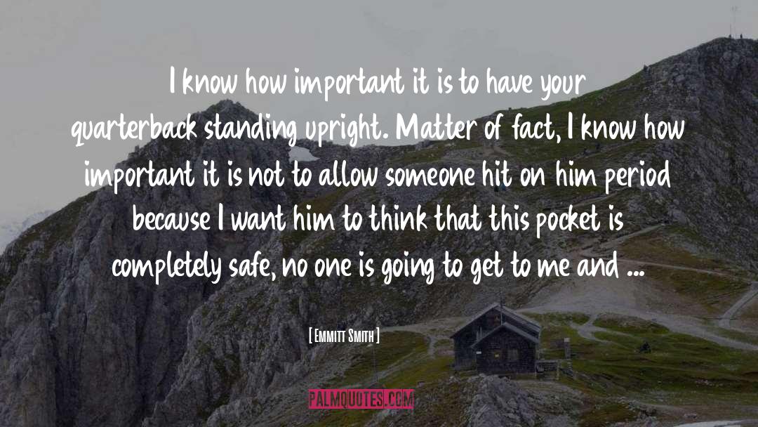 Emmitt Smith Quotes: I know how important it