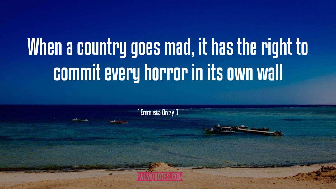 Emmuska Orczy Quotes: When a country goes mad,