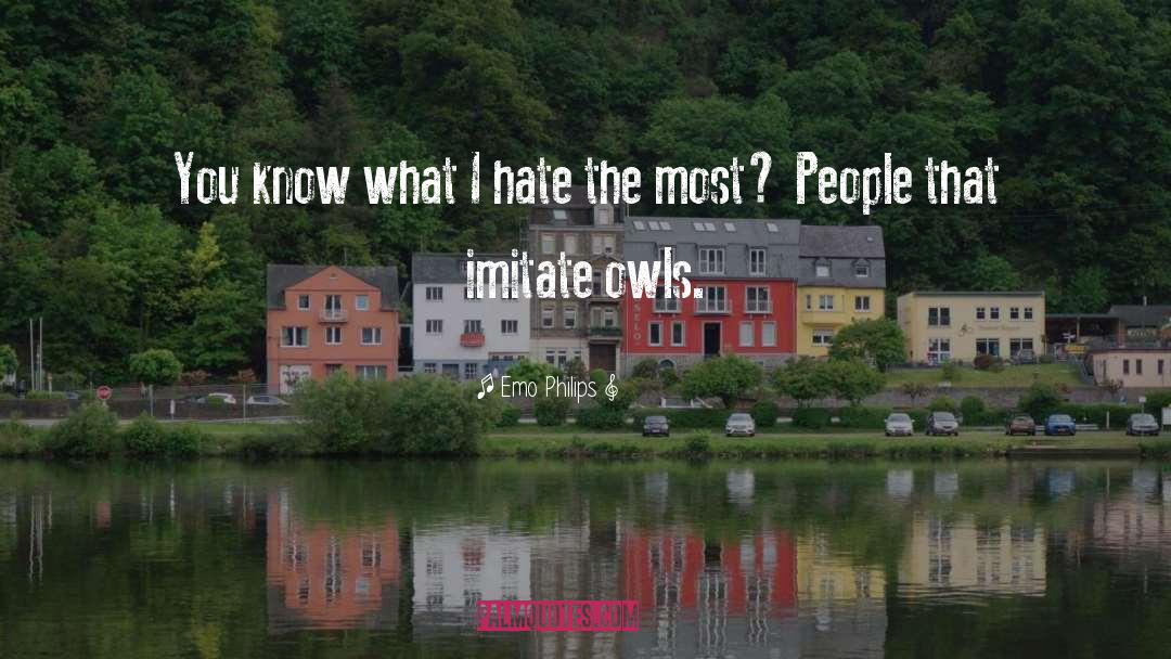 Emo Philips Quotes: You know what I hate