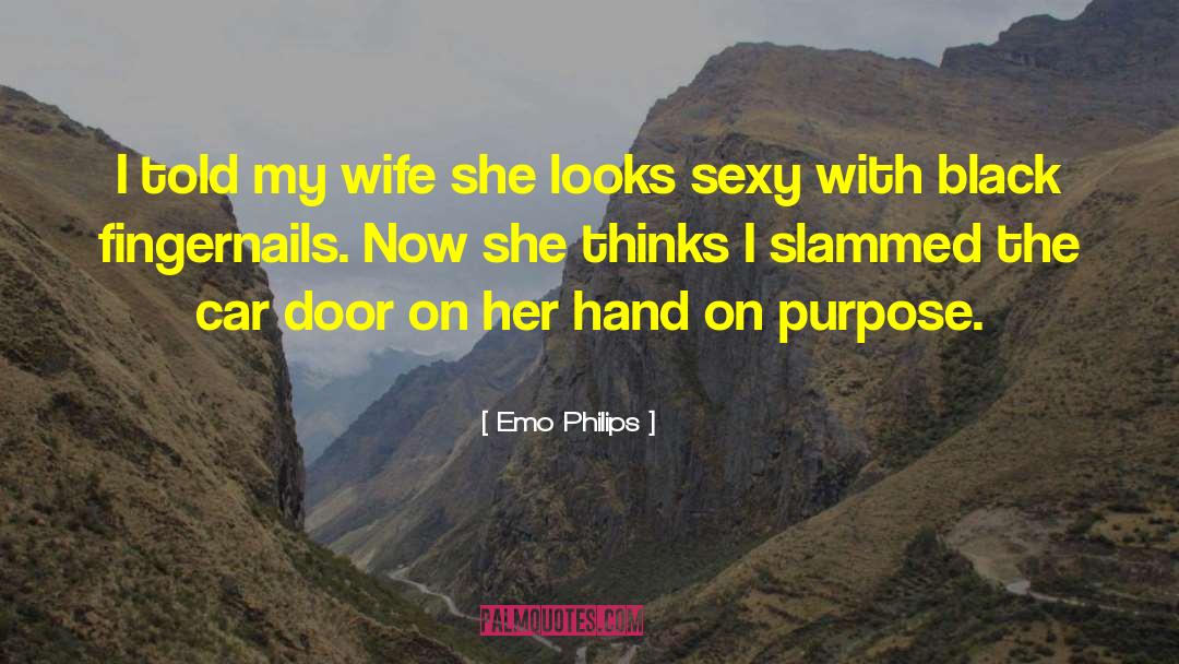 Emo Philips Quotes: I told my wife she