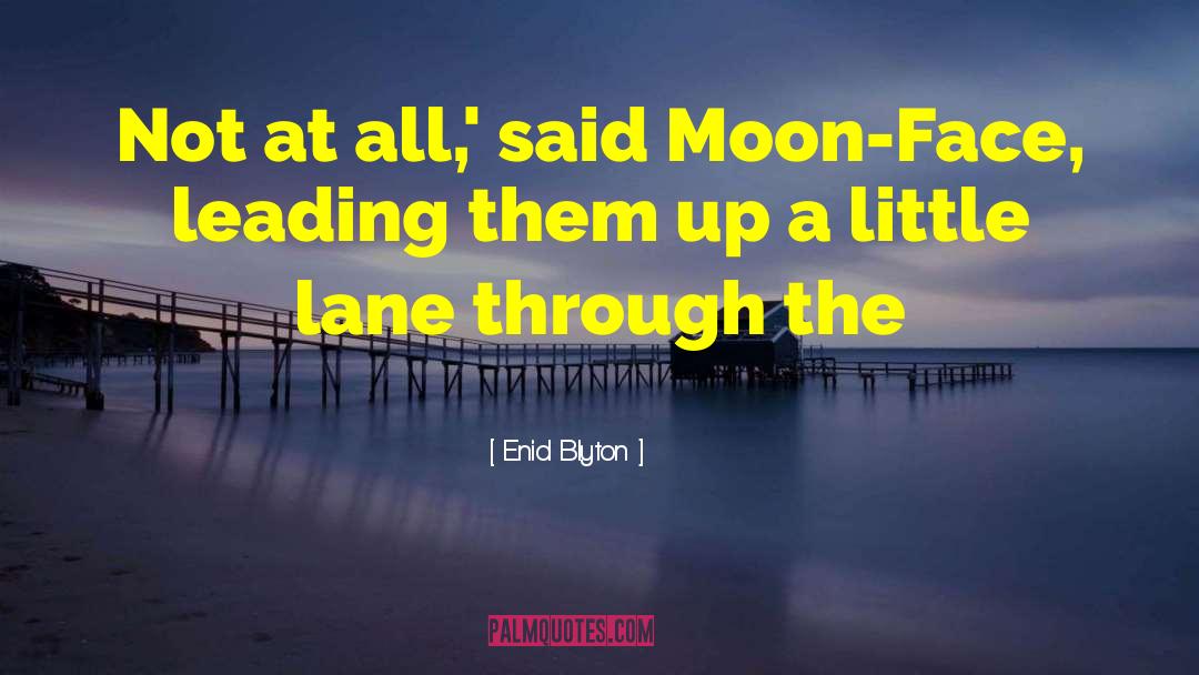 Enid Blyton Quotes: Not at all,' said Moon-Face,