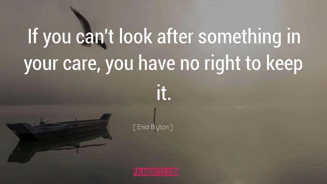 Enid Blyton Quotes: If you can't look after