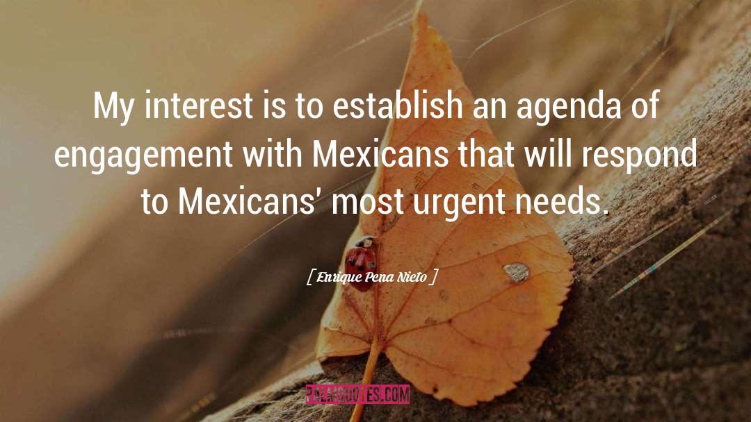 Enrique Pena Nieto Quotes: My interest is to establish