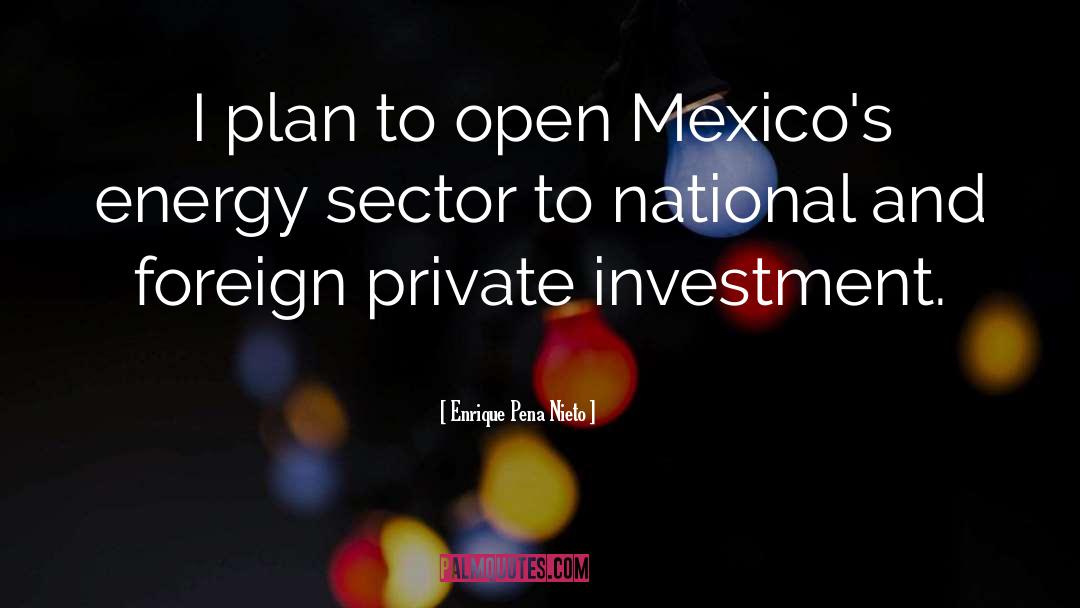 Enrique Pena Nieto Quotes: I plan to open Mexico's