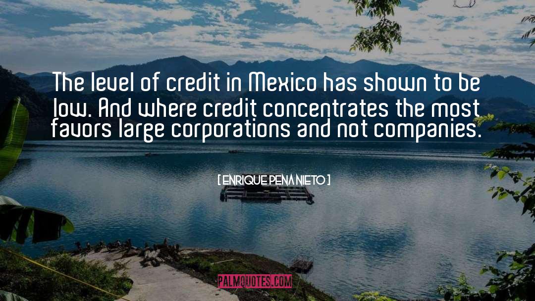 Enrique Pena Nieto Quotes: The level of credit in