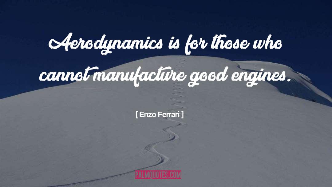 Enzo Ferrari Quotes: Aerodynamics is for those who