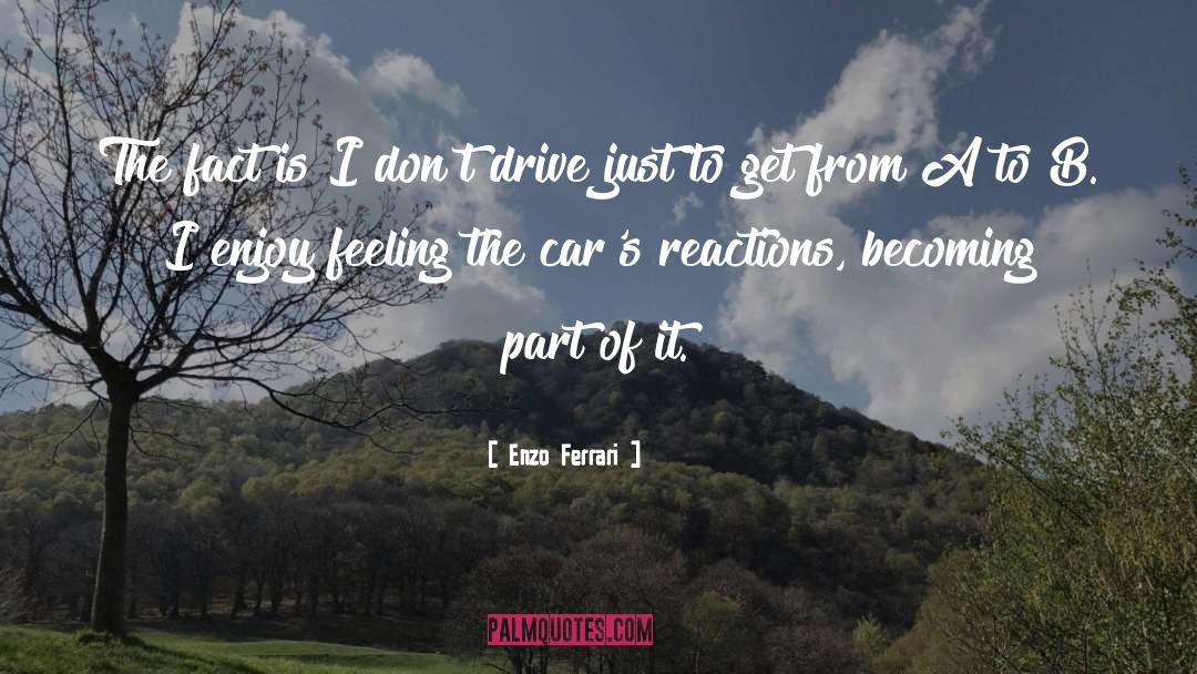 Enzo Ferrari Quotes: The fact is I don't