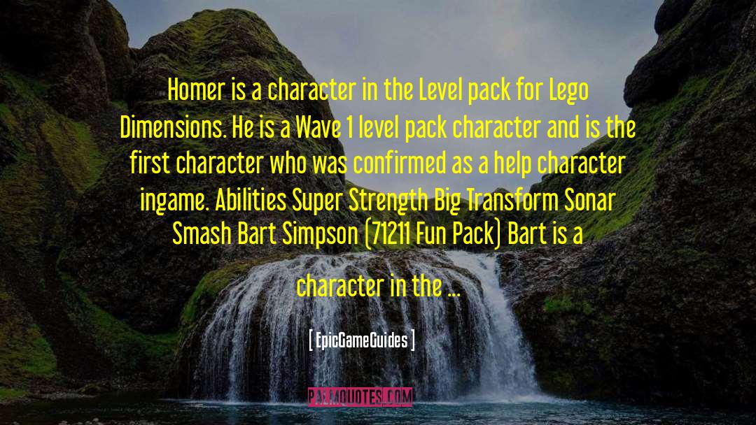 EpicGameGuides Quotes: Homer is a character in