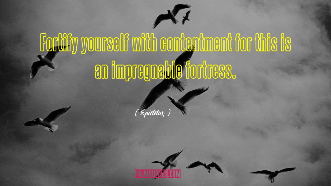 Epictetus Quotes: Fortify yourself with contentment for