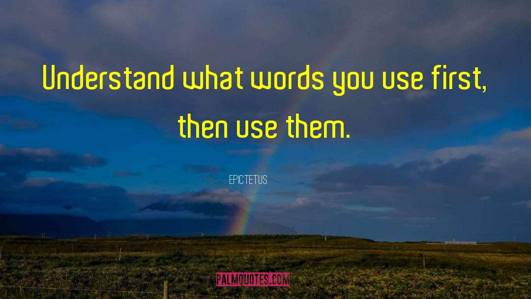 Epictetus Quotes: Understand what words you use