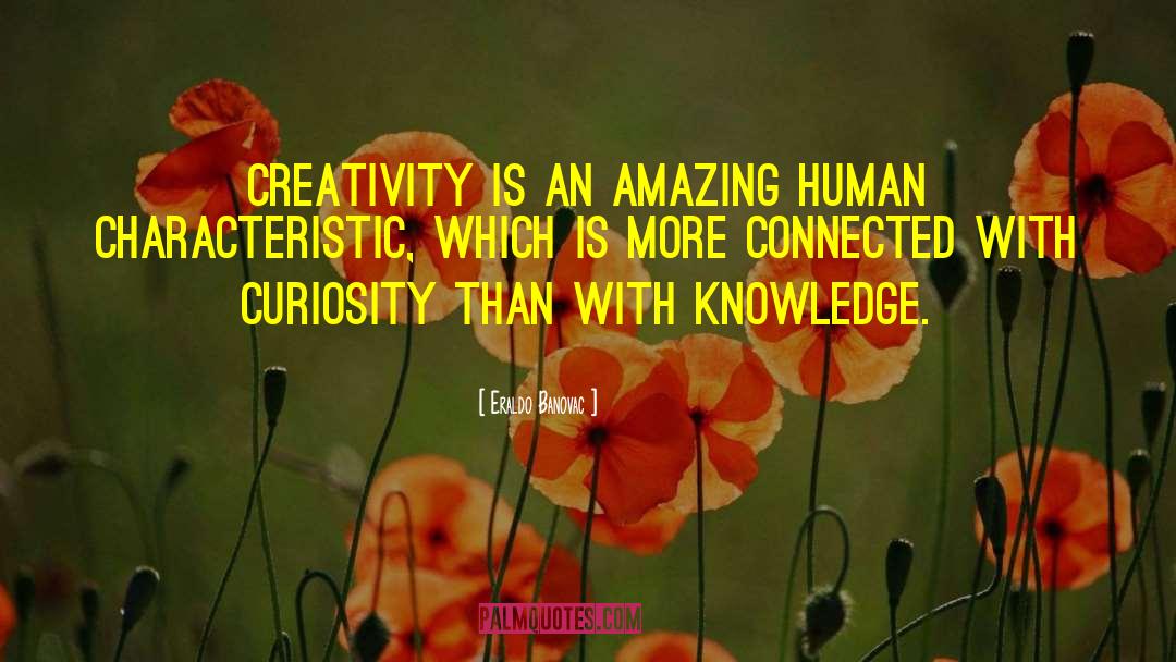 Eraldo Banovac Quotes: Creativity is an amazing human