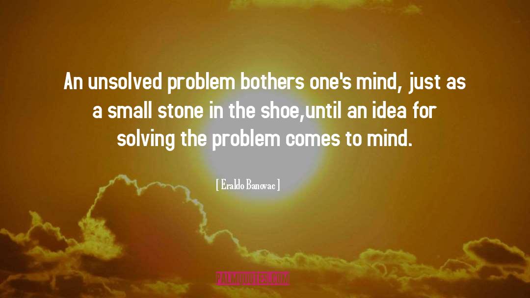 Eraldo Banovac Quotes: An unsolved problem bothers one's