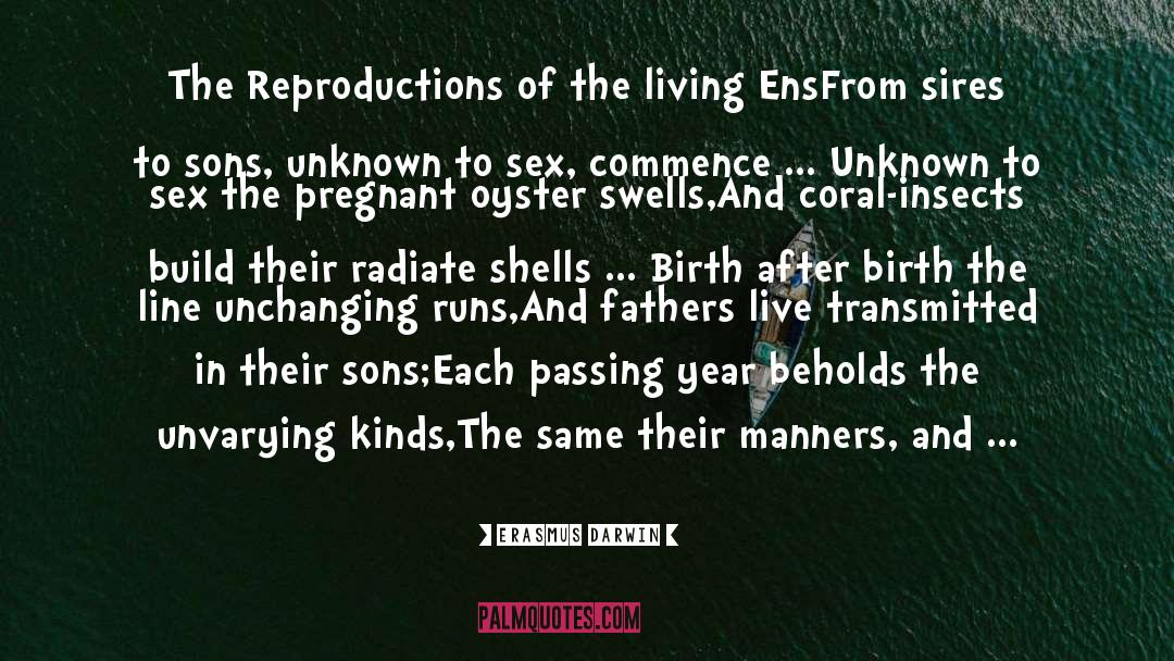 Erasmus Darwin Quotes: The Reproductions of the living