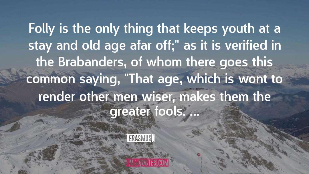 Erasmus Quotes: Folly is the only thing