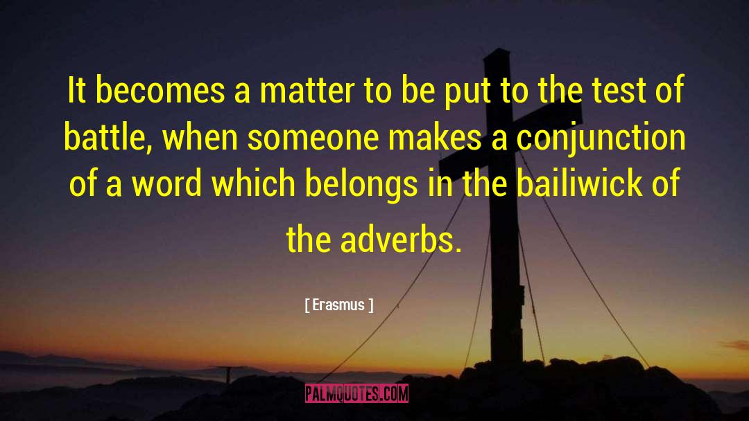 Erasmus Quotes: It becomes a matter to