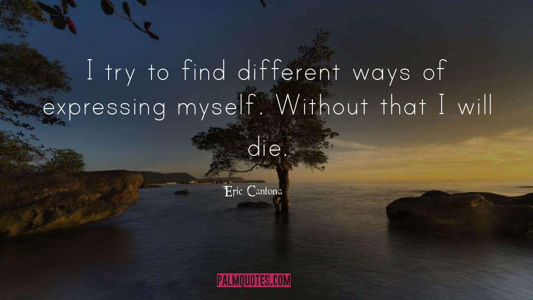 Eric Cantona Quotes: I try to find different
