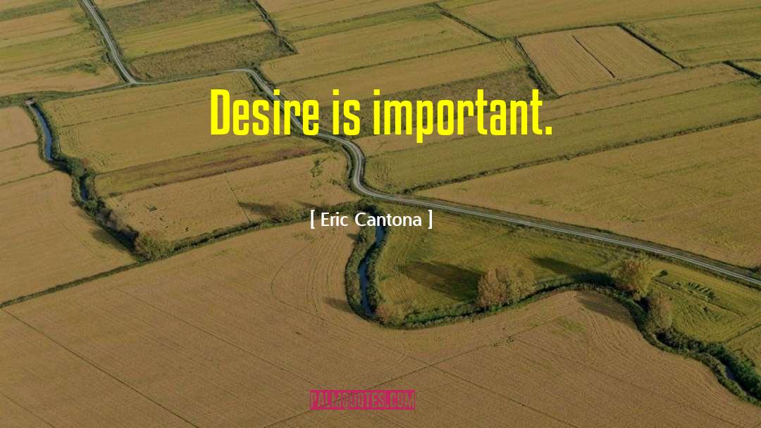 Eric Cantona Quotes: Desire is important.