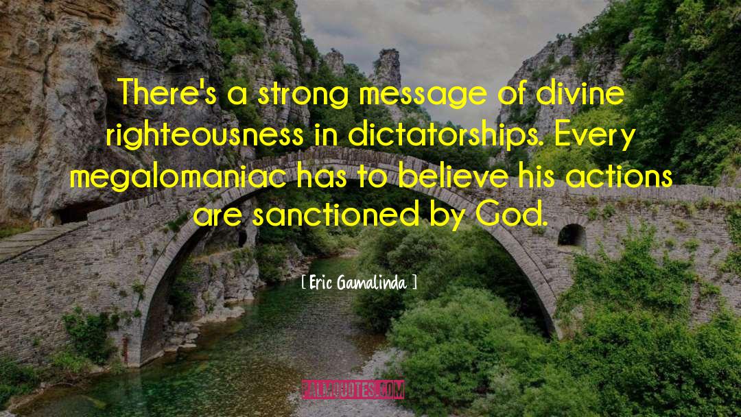 Eric Gamalinda Quotes: There's a strong message of