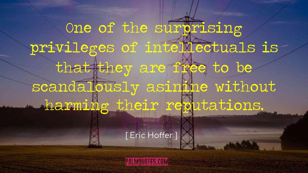 Eric Hoffer Quotes: One of the surprising privileges