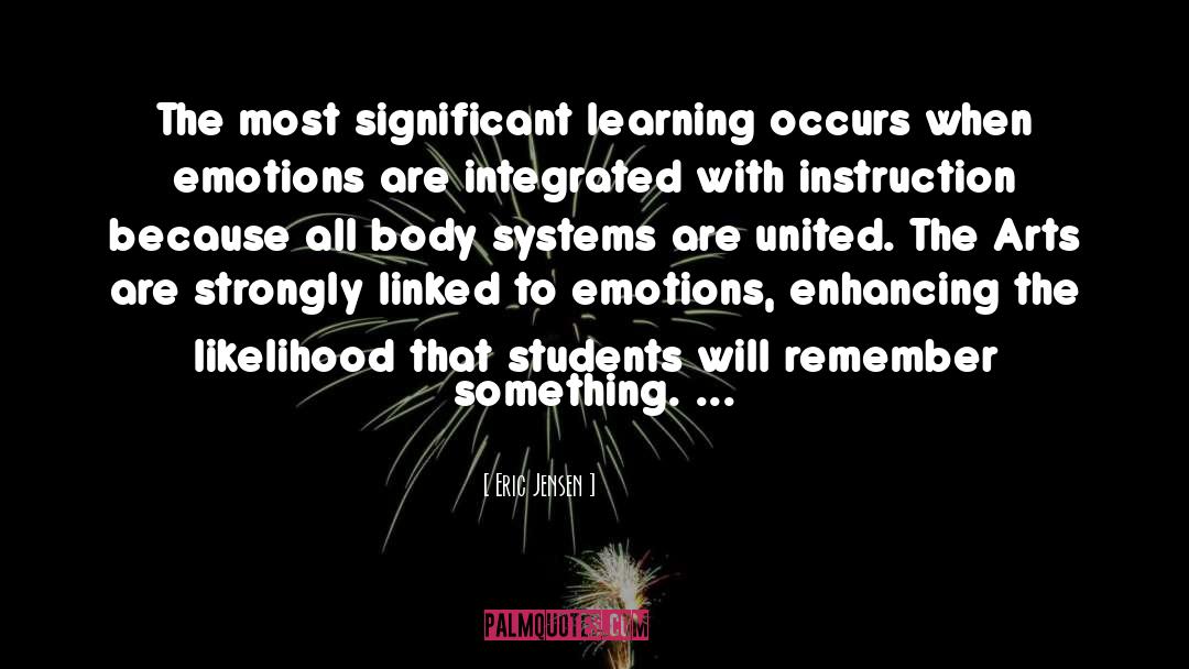Eric Jensen Quotes: The most significant learning occurs