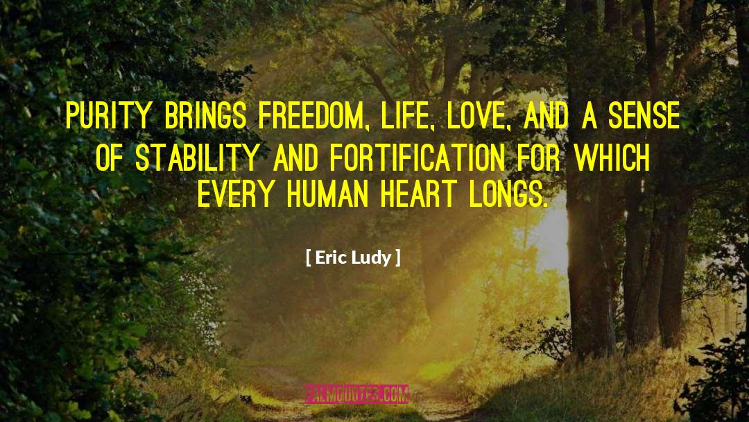 Eric Ludy Quotes: Purity brings freedom, life, love,