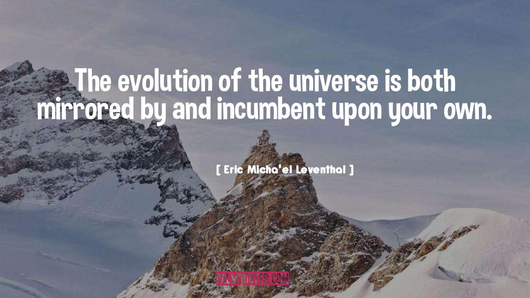 Eric Micha'el Leventhal Quotes: The evolution of the universe