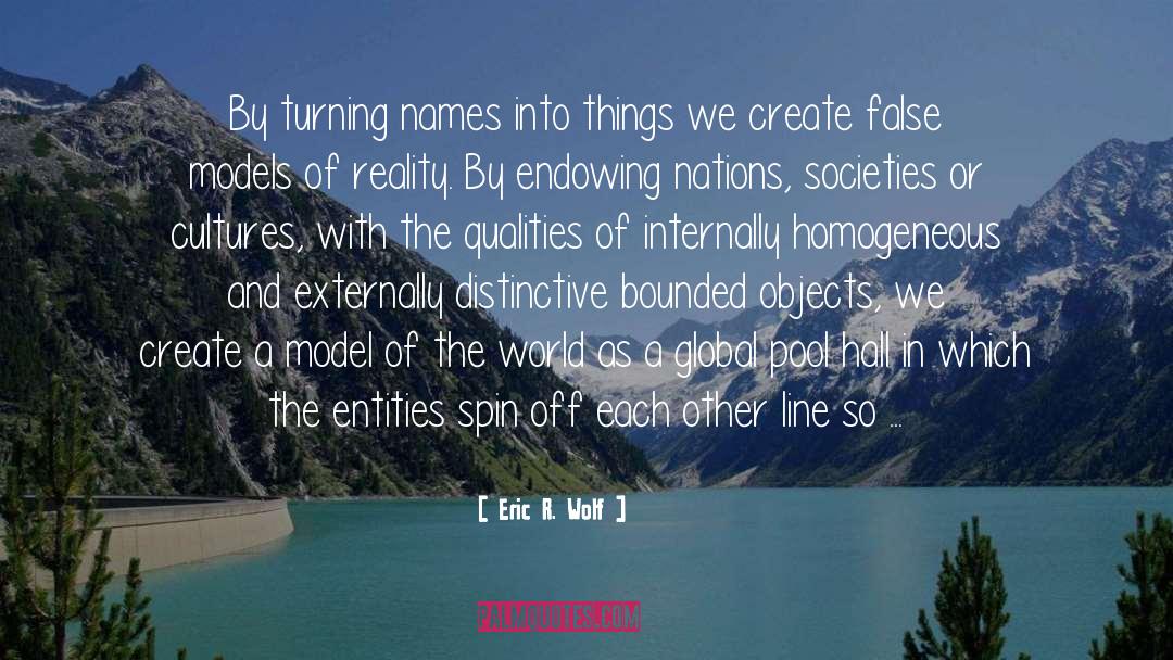 Eric R. Wolf Quotes: By turning names into things