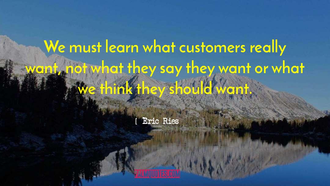 Eric Ries Quotes: We must learn what customers